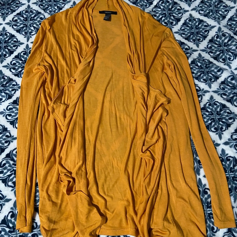 Yellow cardigan